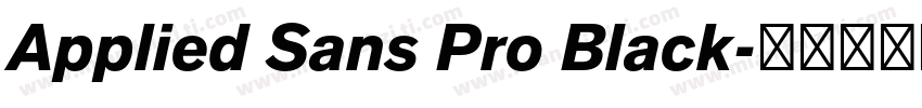Applied Sans Pro Black字体转换